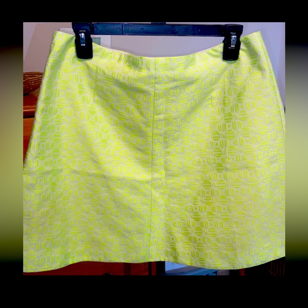 J. Crew Factory Size 10 Neon Lime Green Mini-Skirt